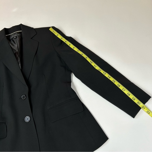 Anne Klein Suit Women’s Blazer Size 0 Button Down Solid Black #0268 - Picture 8 of 10
